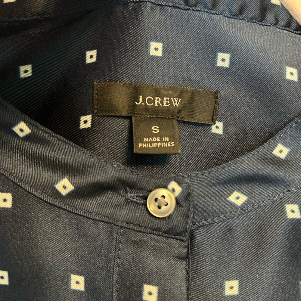 J Crew Drapey button-up tunic in Ratti® geometric twill - Picture 5 of 6